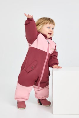 Nordbjørn Fernie Babydress, Silver Pink/Oxblood Red