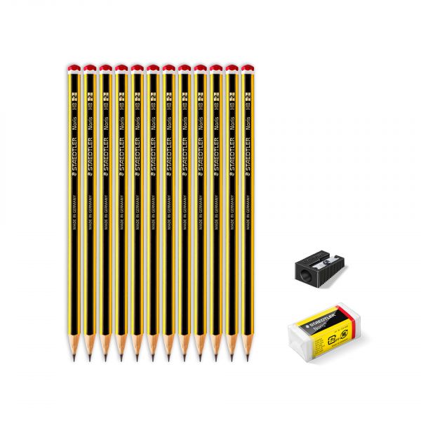 Staedtler Conjunto 12 2HB Noris   Afia   Borracha 2HB