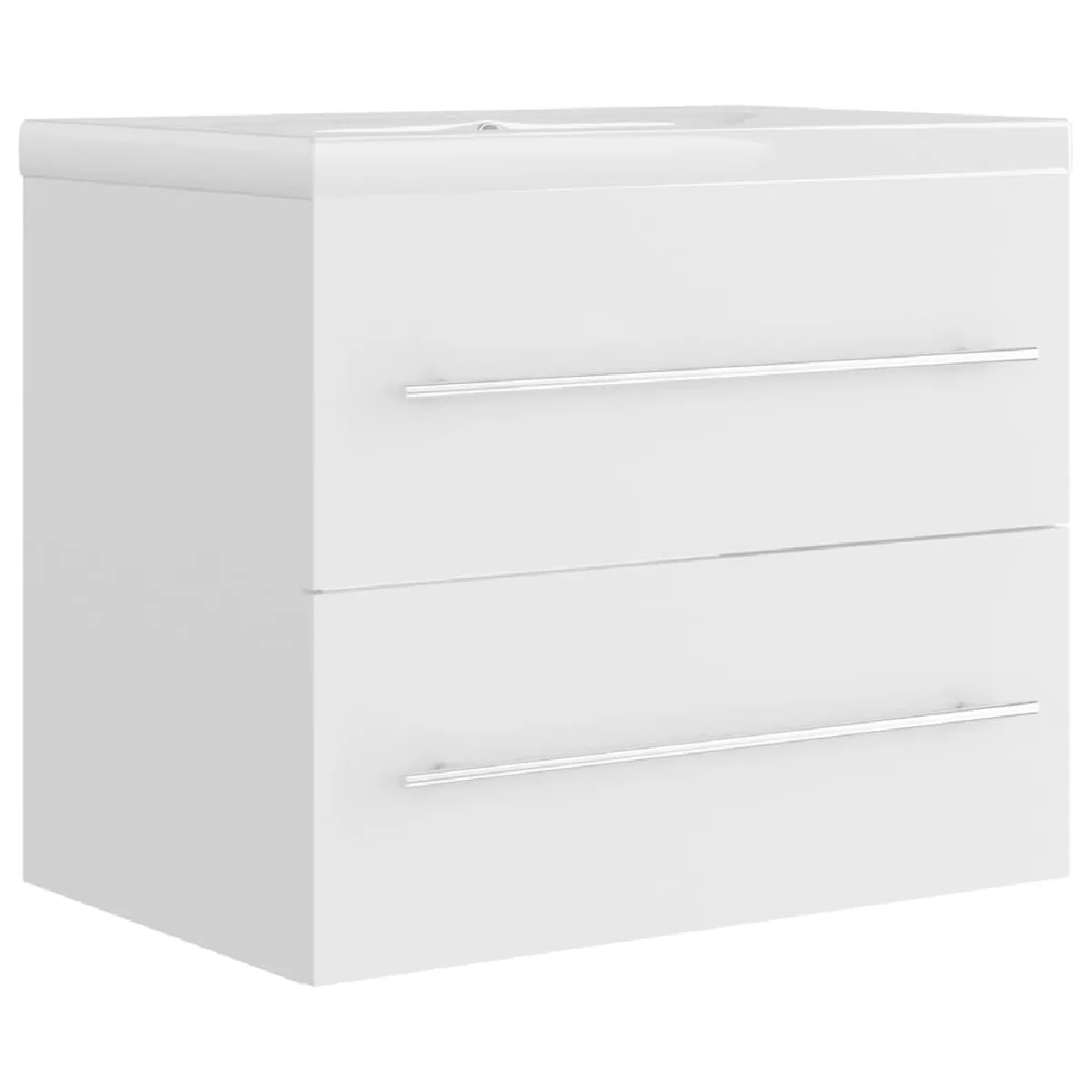 vidaXL Armoire d'Évier avec Lavabo Intégré Blanc
