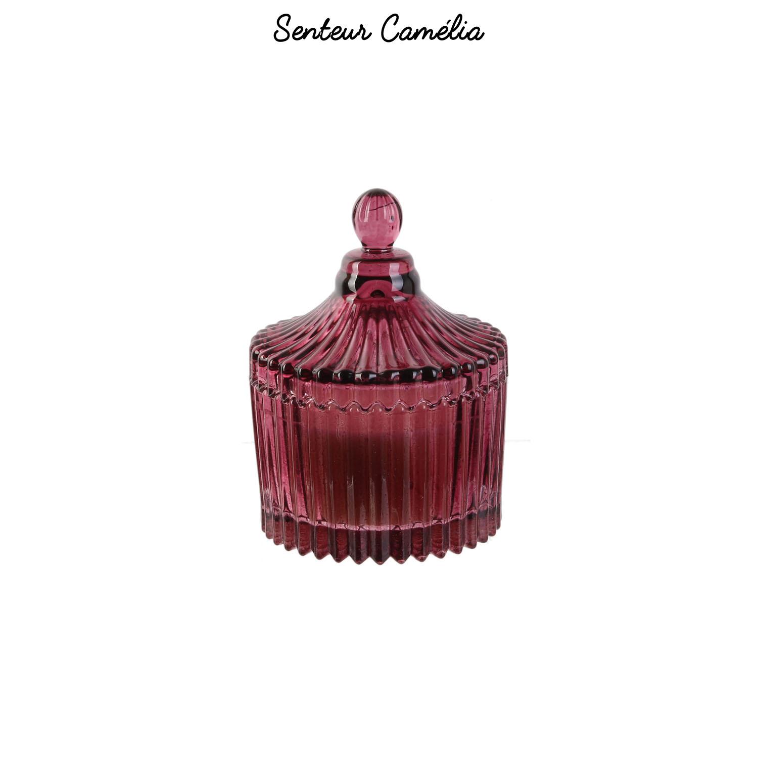 BOUGIE BOHEME ECRIN EN VERRE 6.5X9CM