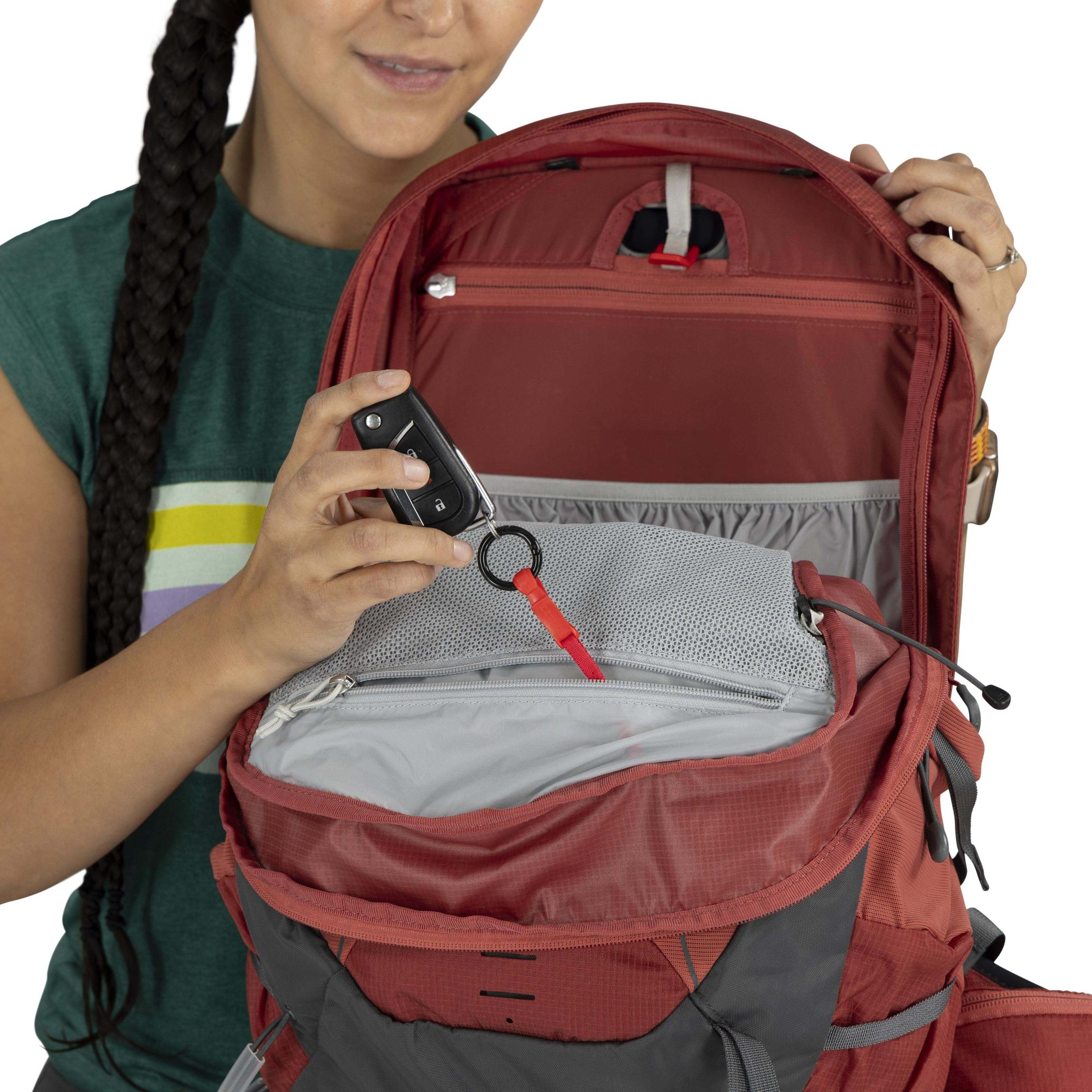 Osprey Tempest 22 Red pampas Coal Grey