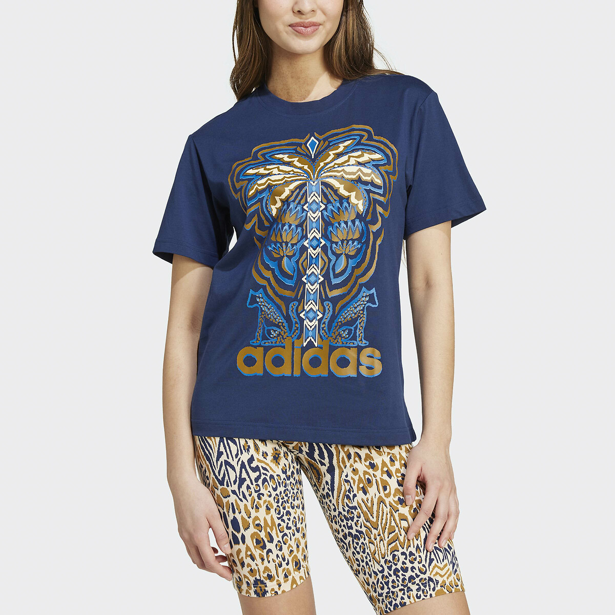 ROUPAS ESPORTIVAS ADIDAS<br>Camiseta com estampa ADIDAS x FARM