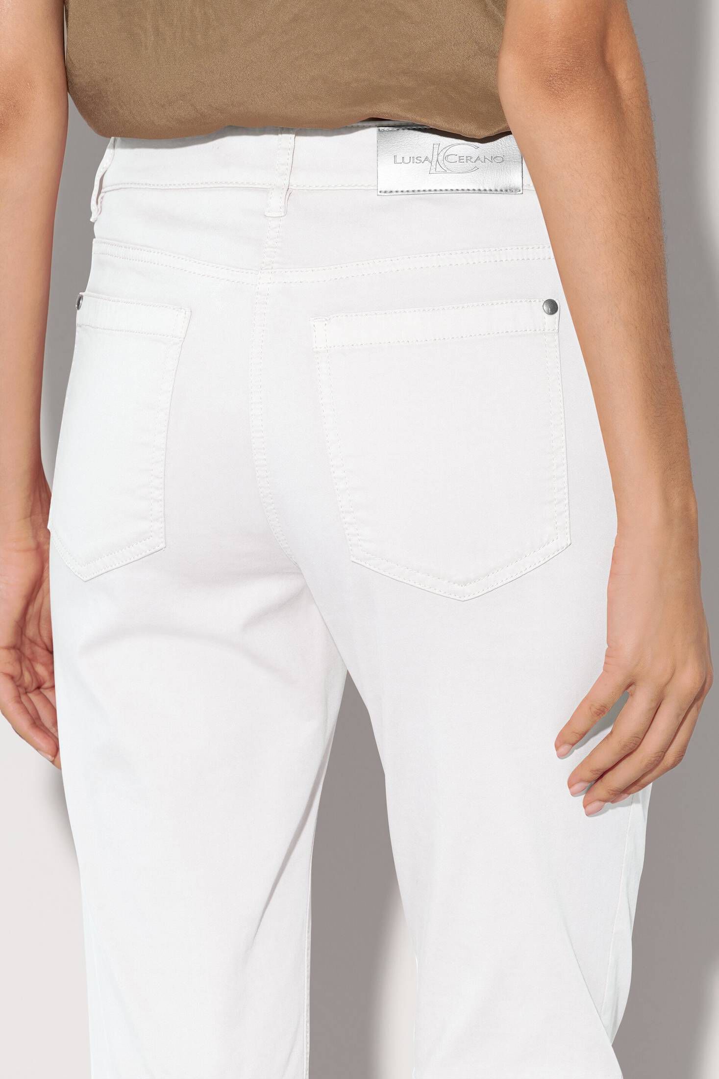 Luisa Cerano| Damen Jeans Babyflare verkürzt