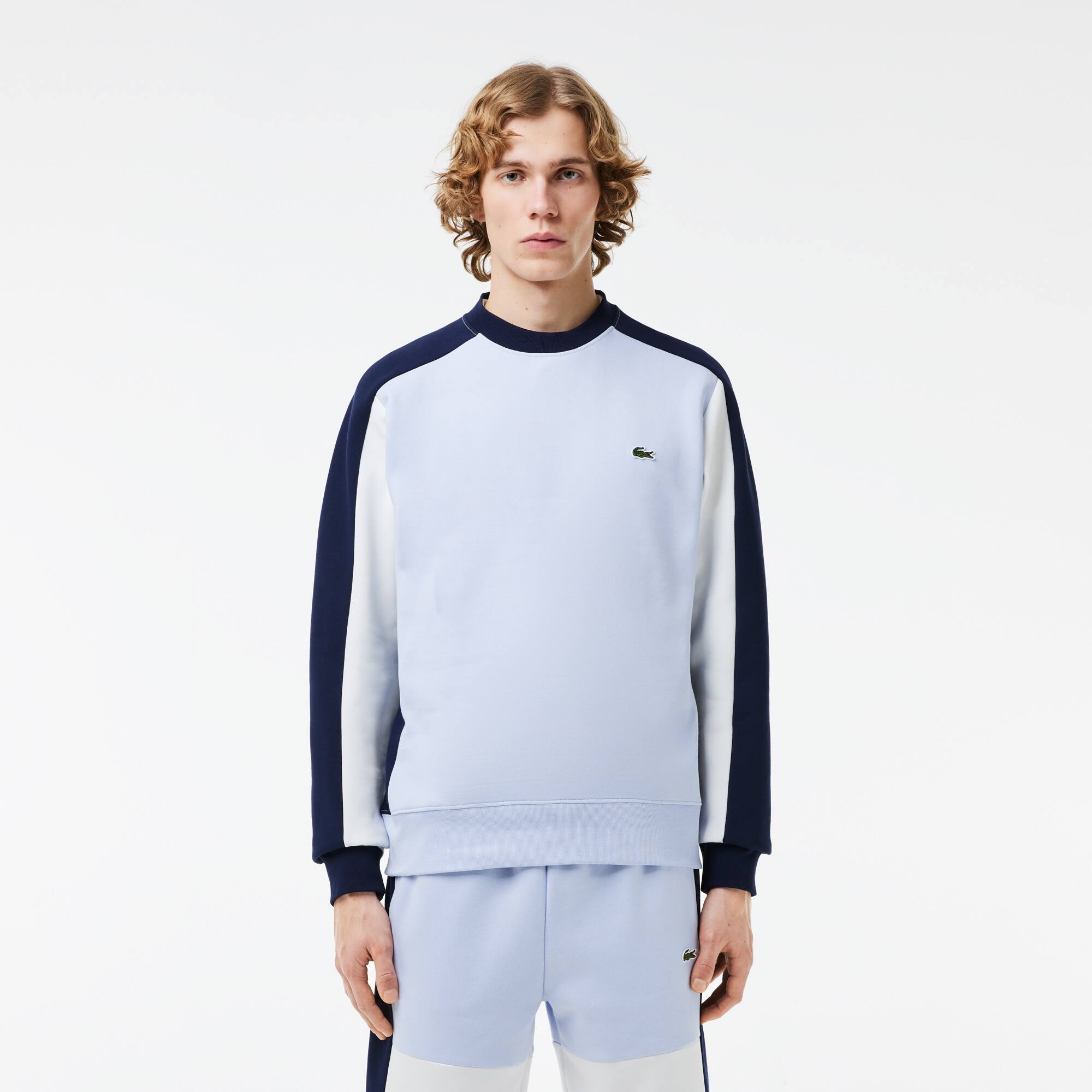 Sweatshirt Jogger color-block en molleton gratté Sweatshirts - Bleu - Lacoste - Homme