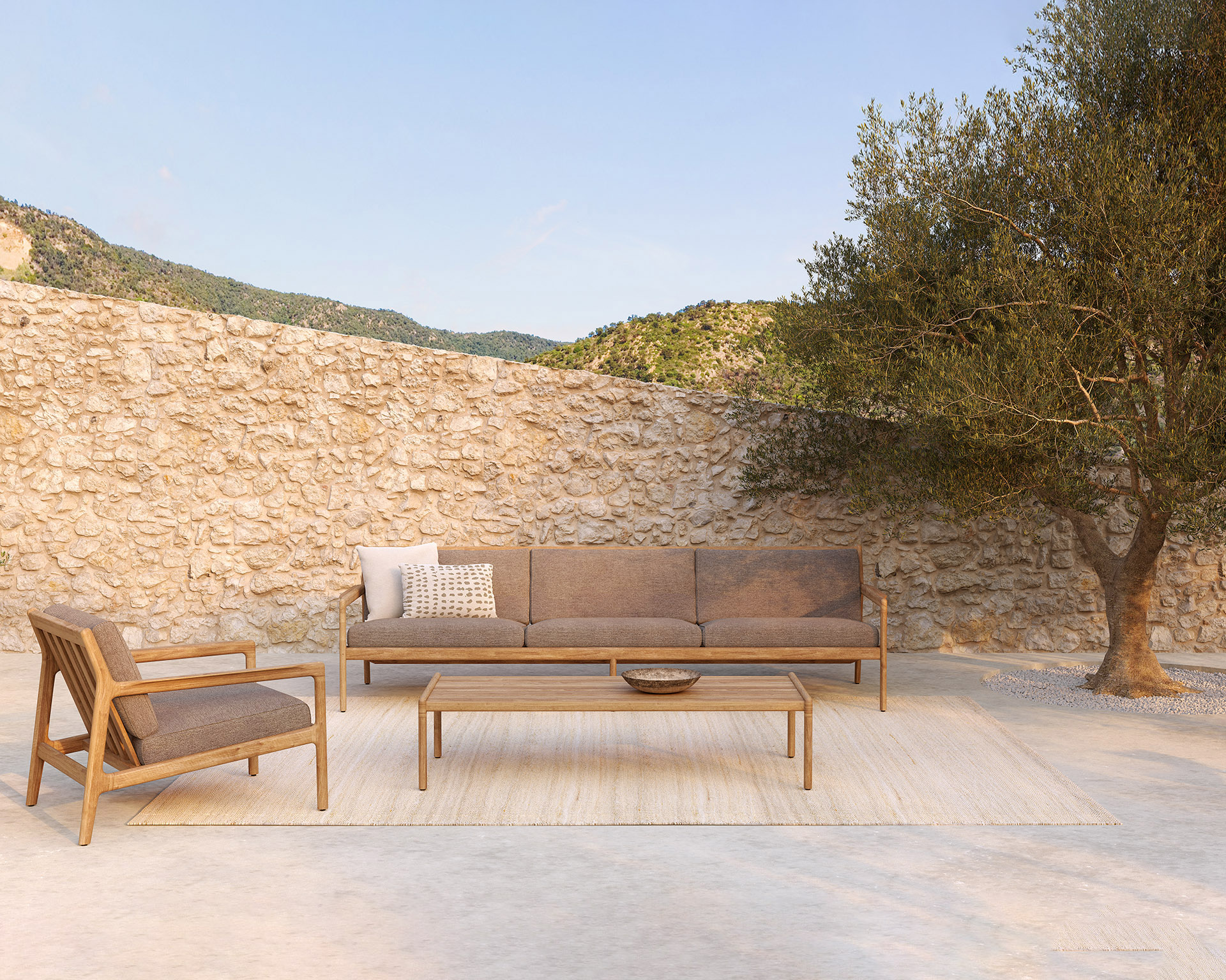 Teak Jack sofa 265 - outdoor - off white