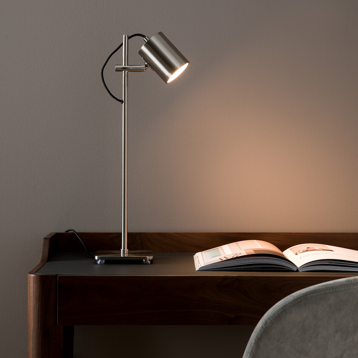 AM.PM<br>Luminária de teto, acabamento em níquel acetinado, Girevole