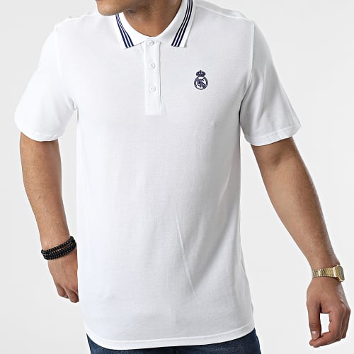 Polo Manches Courtes Real Madrid H59050 Blanc
