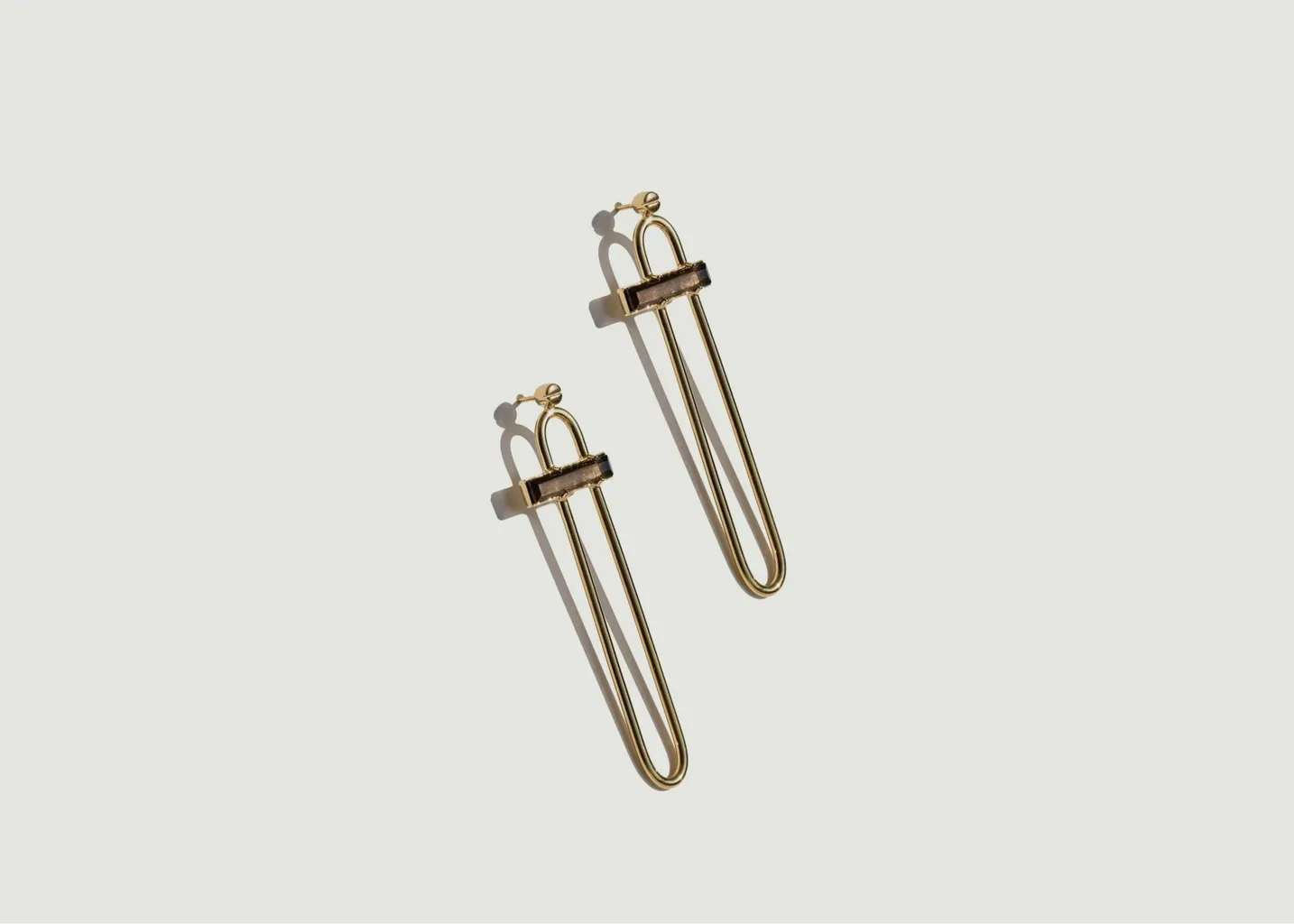 Boucles d'oreilles Trombone Moka Gamme Blanche