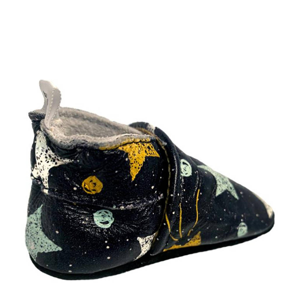 Babysteps Doodle Stars leren babyslofjes met sterrenprint zwart