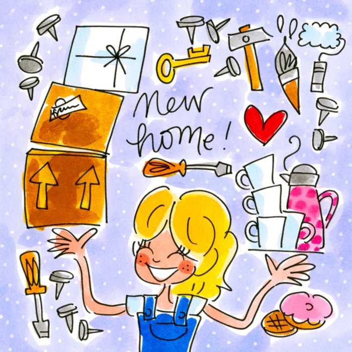 Nieuwe woning kaart | Blond | Gereedschap | Dozen