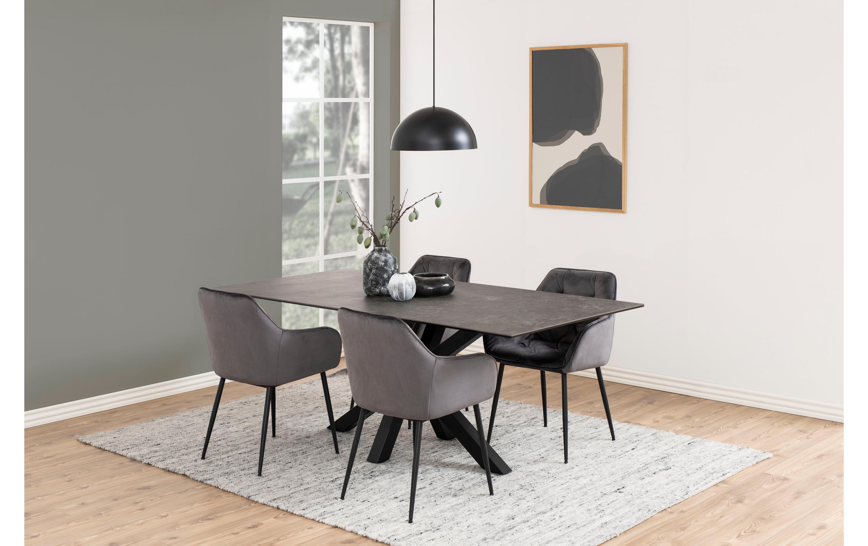 Stuhl Brooke, 2 Stück Dark Grey<br>Esszimmerstühle mit Armlehne