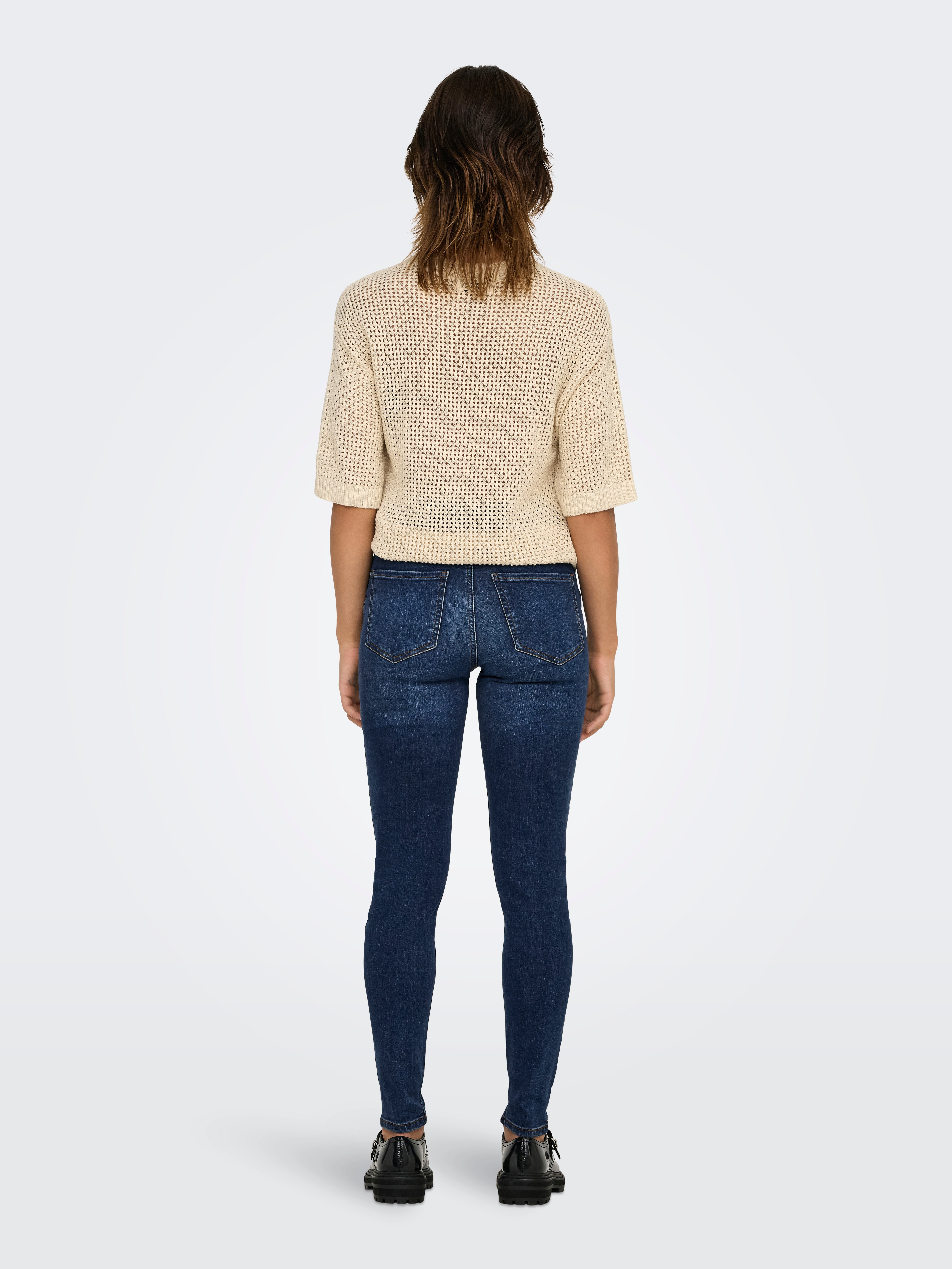 JDYFINA Mittlere Taille Skinny Fit Jeans Dark Blue Denim