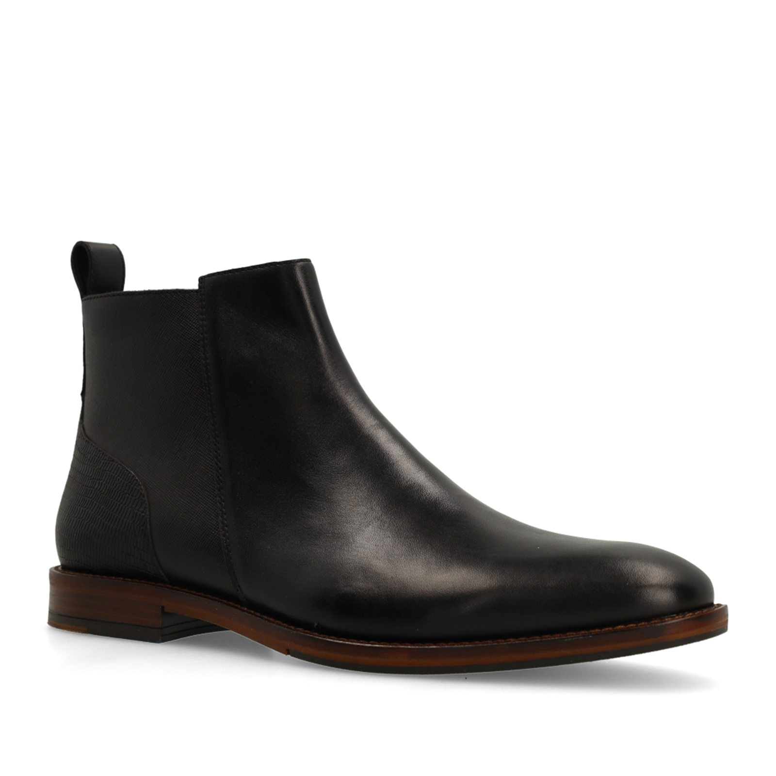 Zwarte leren Chelsea boots