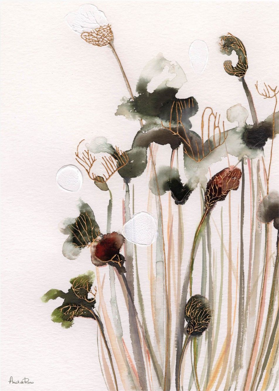 Glasschilderij Pastel Flowers
