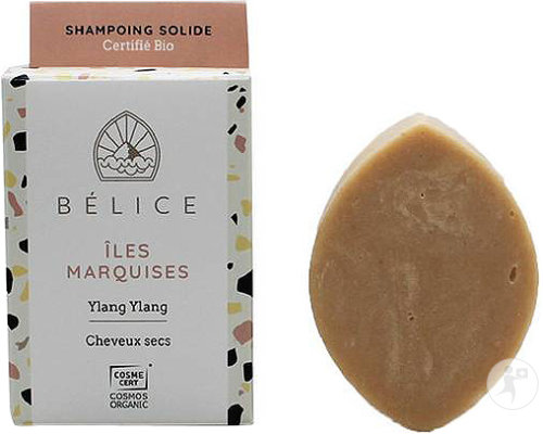 Bélice Îles Marquises Shampoing Solide Cheveux Secs Ylang Ylang Bio 85g