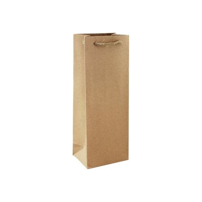 Clairefontaine The Basics - Sac cadeau kraft pour bouteille - 12,7 cm x 9 cm x 35,5 cm - brun