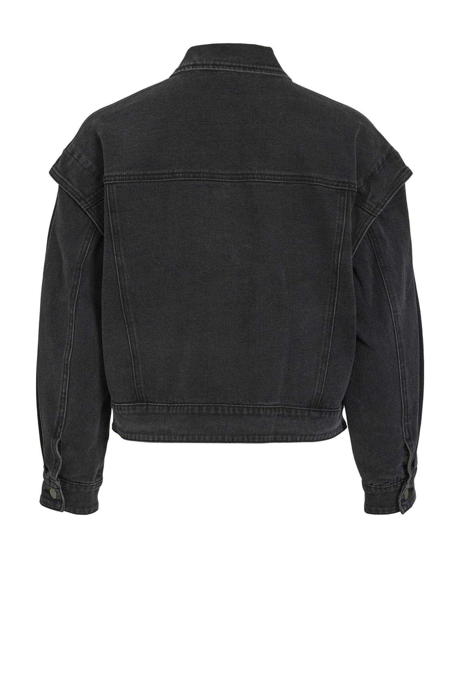 VILA spijkerjasje met strass steentjes VILINE black denim