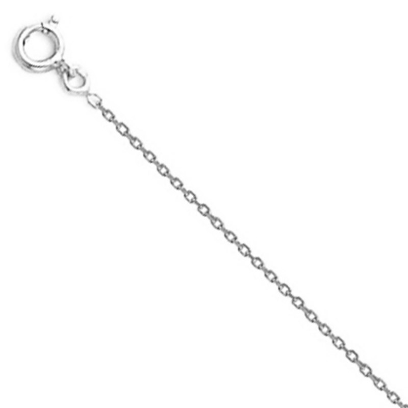 Collier Chaine Forçat Diamantée - Or Couleur Blanc - Enfant