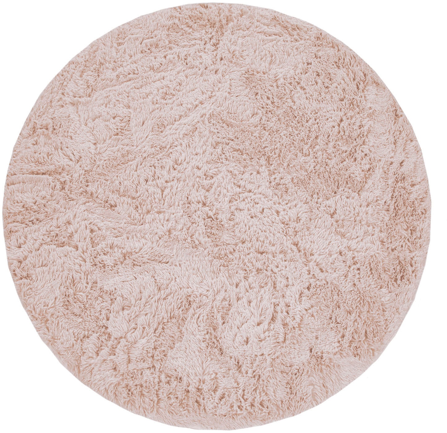 Paco Home Hochflor-Teppich »Silky 591« rund 37 mm Höhe Uni Farben, besonders weich und kuschelig