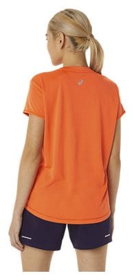 Maillot manches courtes Asics Fujitrail Logo Orange Femme