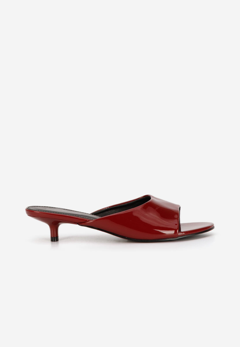 Mules à petit talon bordeaux Garida