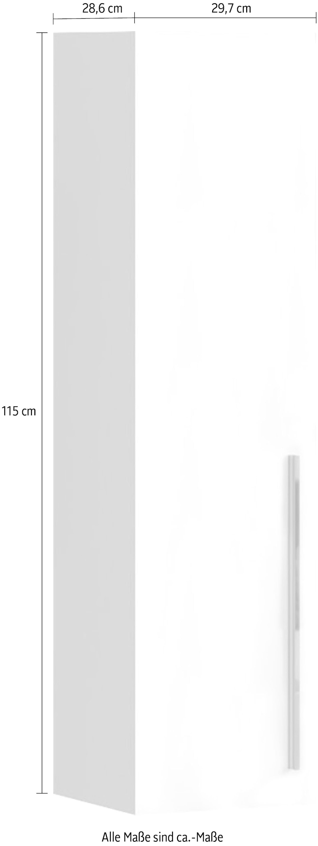 PLACES OF STYLE Hängevitrine »Piano« UV lackiert, Soft-Close-Funktion, Höhe 115 cm, Breite 29,7 cm