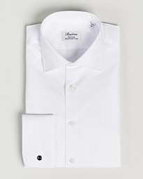 Stenströms Fitted Body Shirt Double Cuff Blue