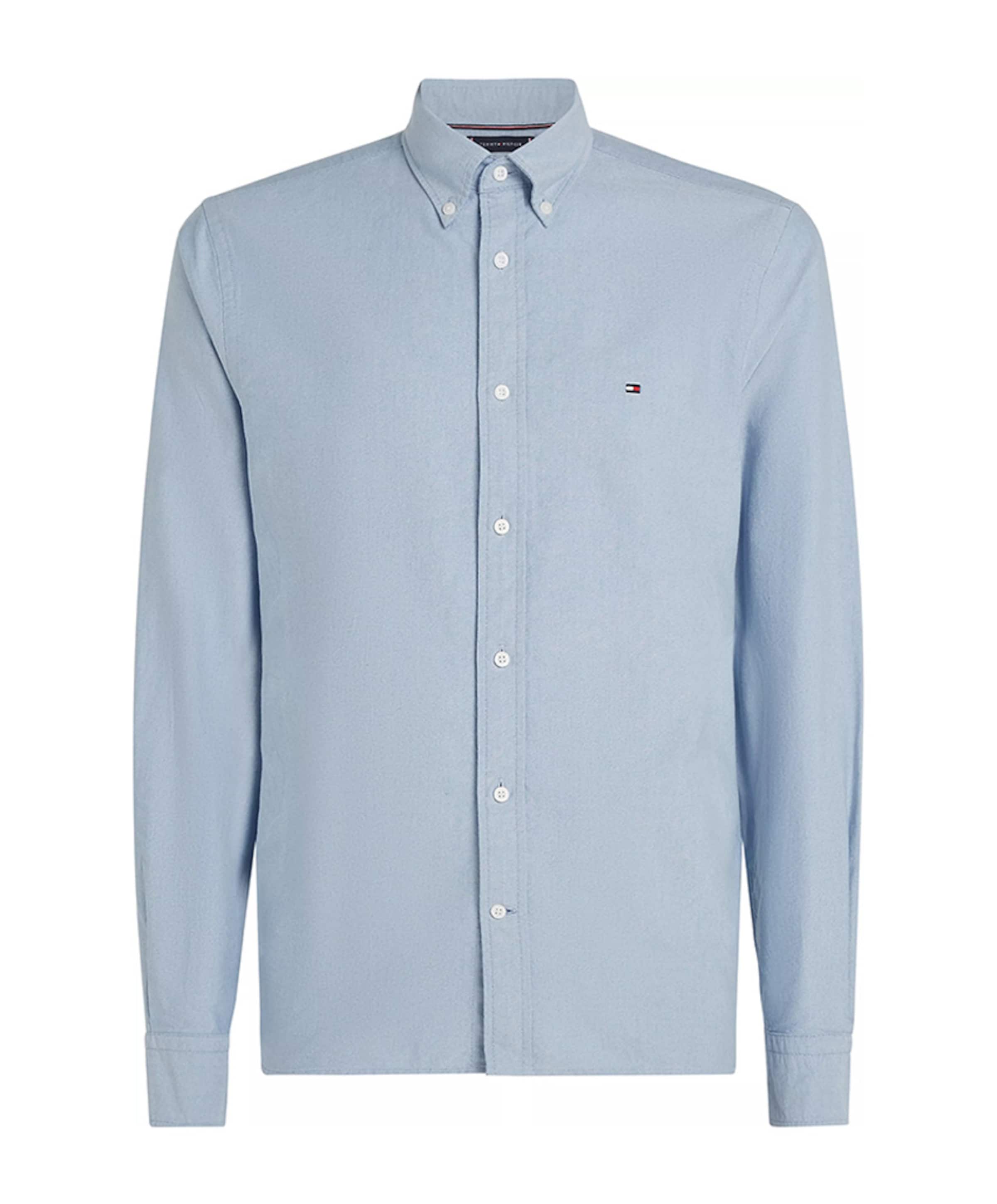 Tommy Hilfiger Heren overhemd lange mouw blauw