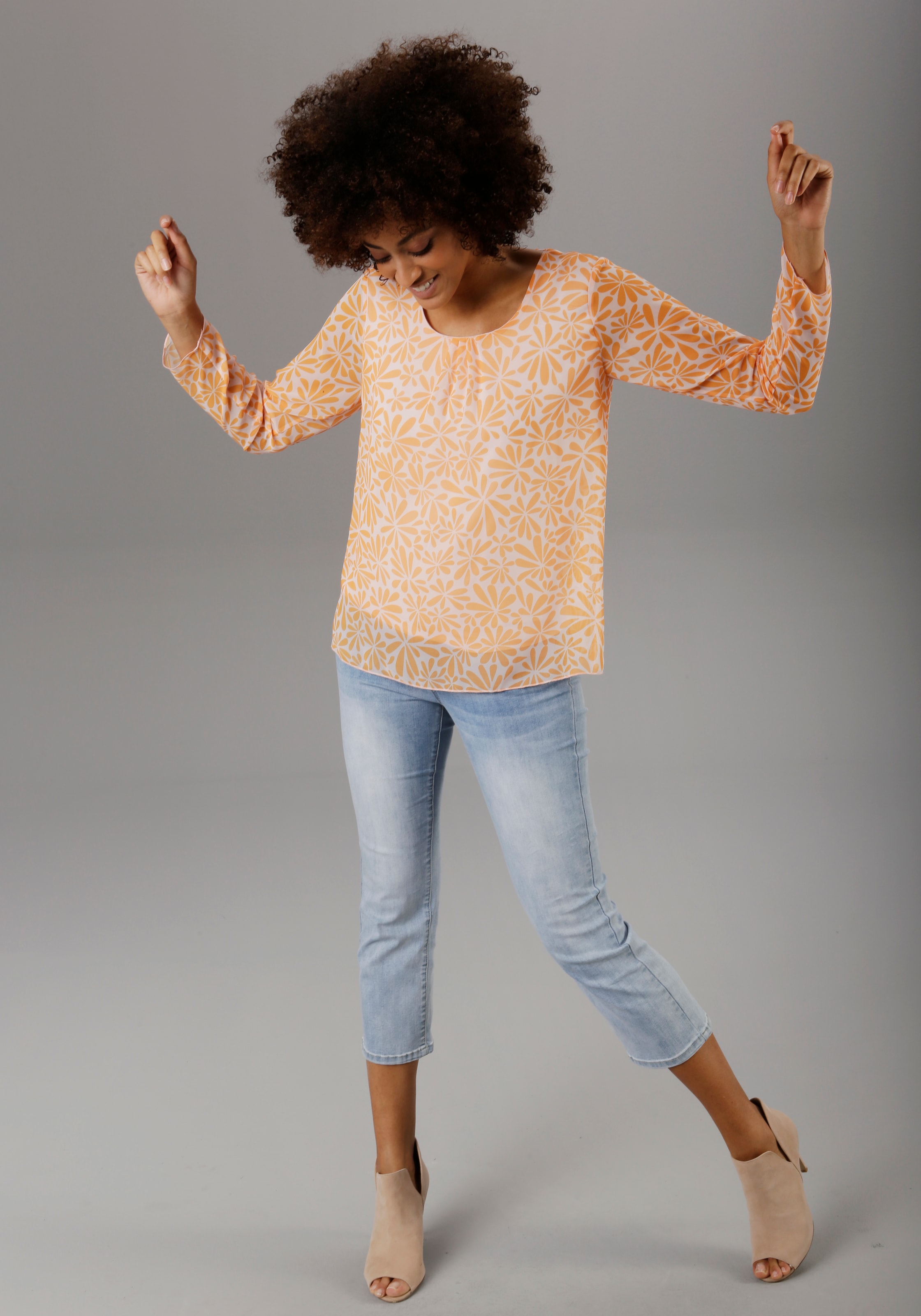 Aniston SELECTED Straight-Jeans , in verkürzter cropped Länge