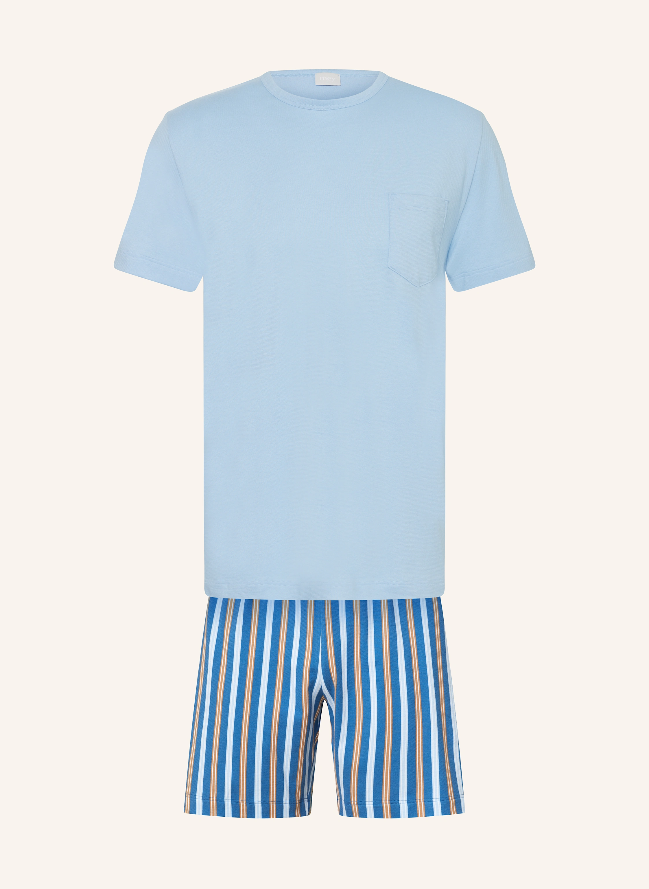 mey Shorty-Schlafanzug Serie BOLD BLUE STRIPES