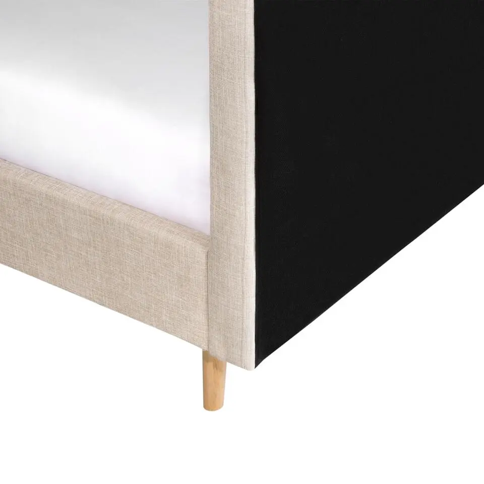 RENNES - Tweepersoonsbed - Beige - 140 x 200 cm - Polyester