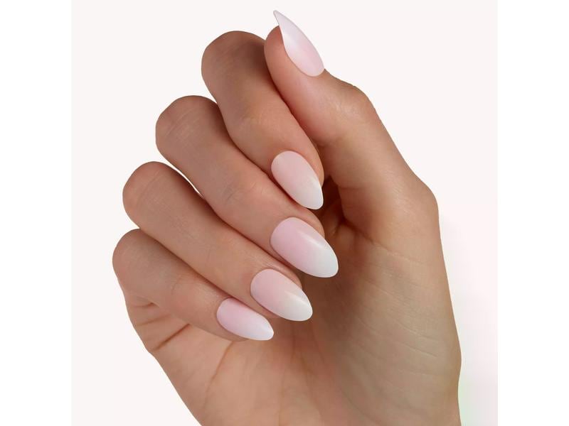 essence French Manicure Click-on Nails 12 Stück Kunstnägel mit selbstklebenden Pads im French Manicure-Look