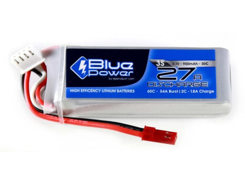 EP RC-Akku LiPo 900 mAh 11.1 V 30C BluePower 3S LiPo-Akku für Flugmodelle