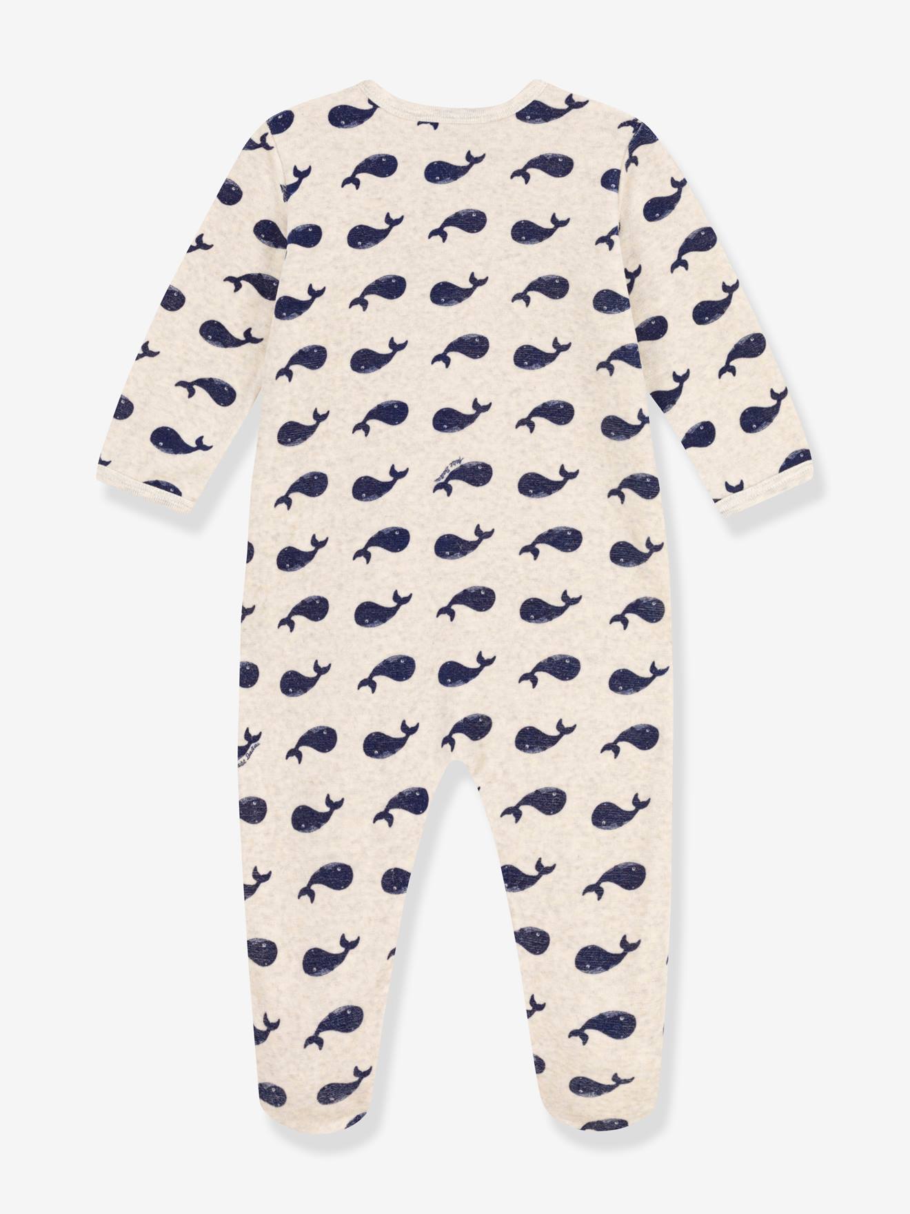 Macacão PETIT BATEAU de veludo bege