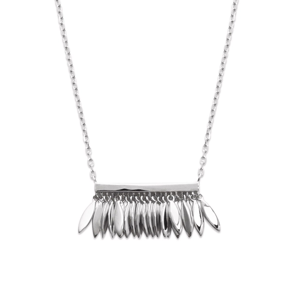 Collier Brillaxis pampille argent