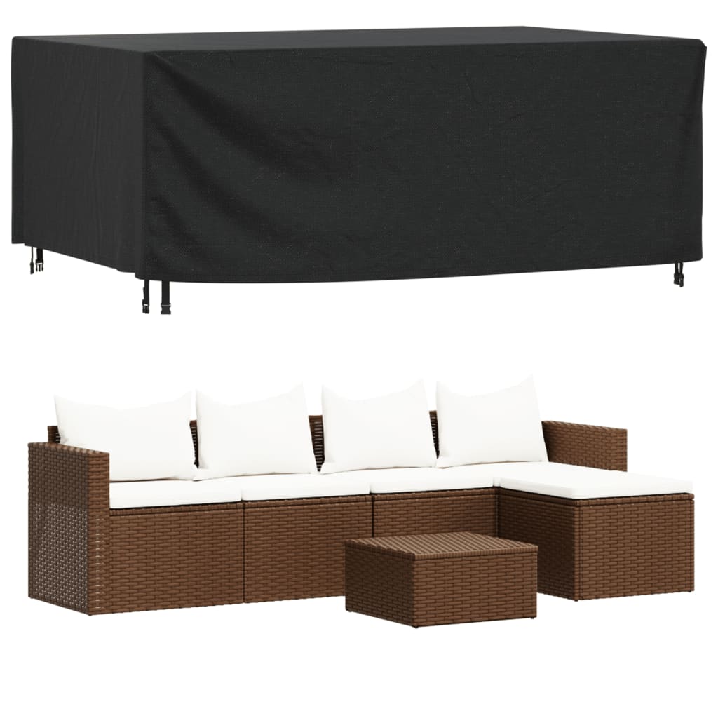 Housse de salon de jardin noir 240x140x90 cm imperméable 420d
