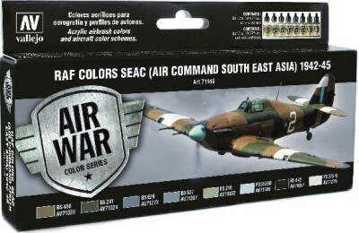 Vallejo - Model Air Maling Sæt - Raf Seac 1942-45 - 8X17 ML