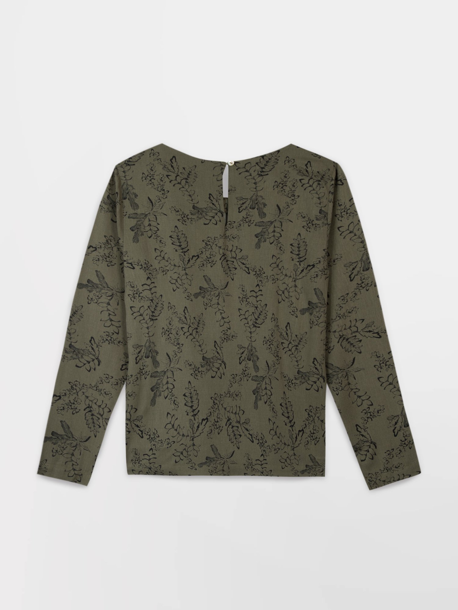Blouse Femme Motif Floral Kaki