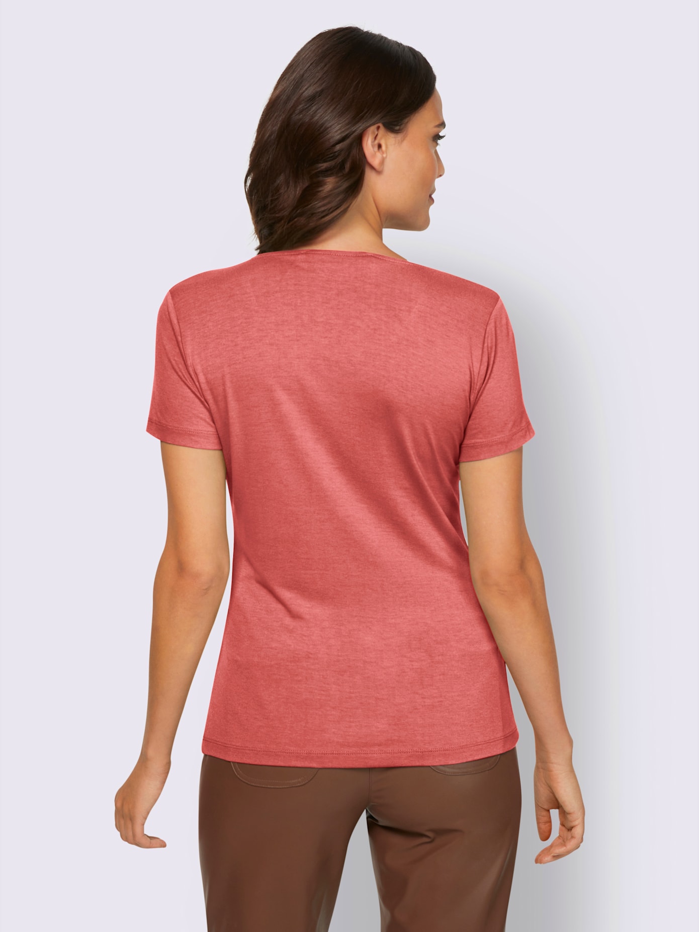 T-shirt à encolure ronde convient aux tenues professionnelles et de loisirs