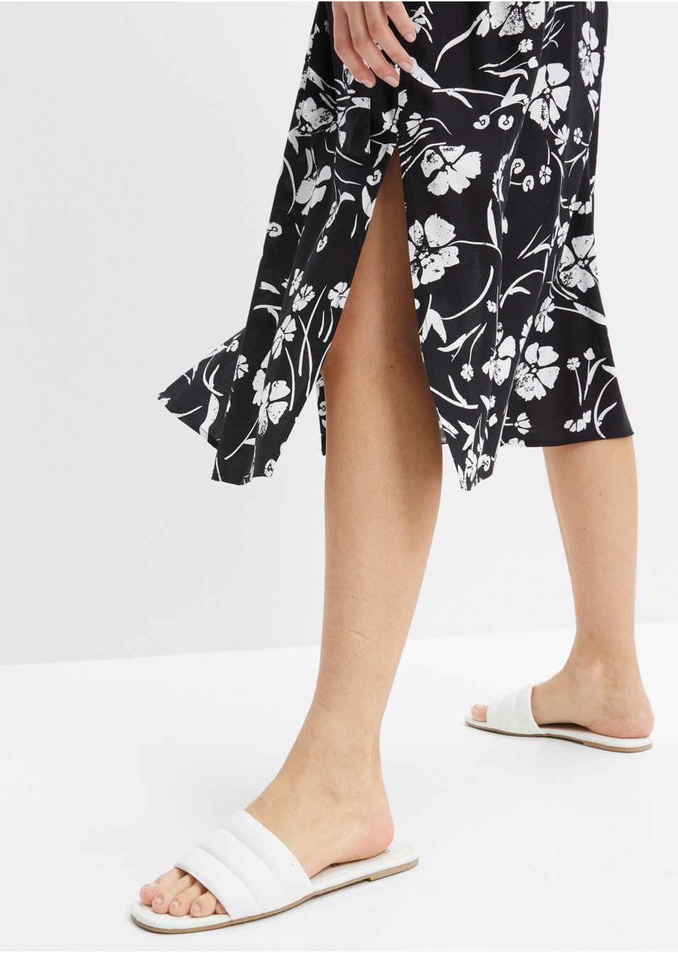 Robe-chemise imprimée en viscose