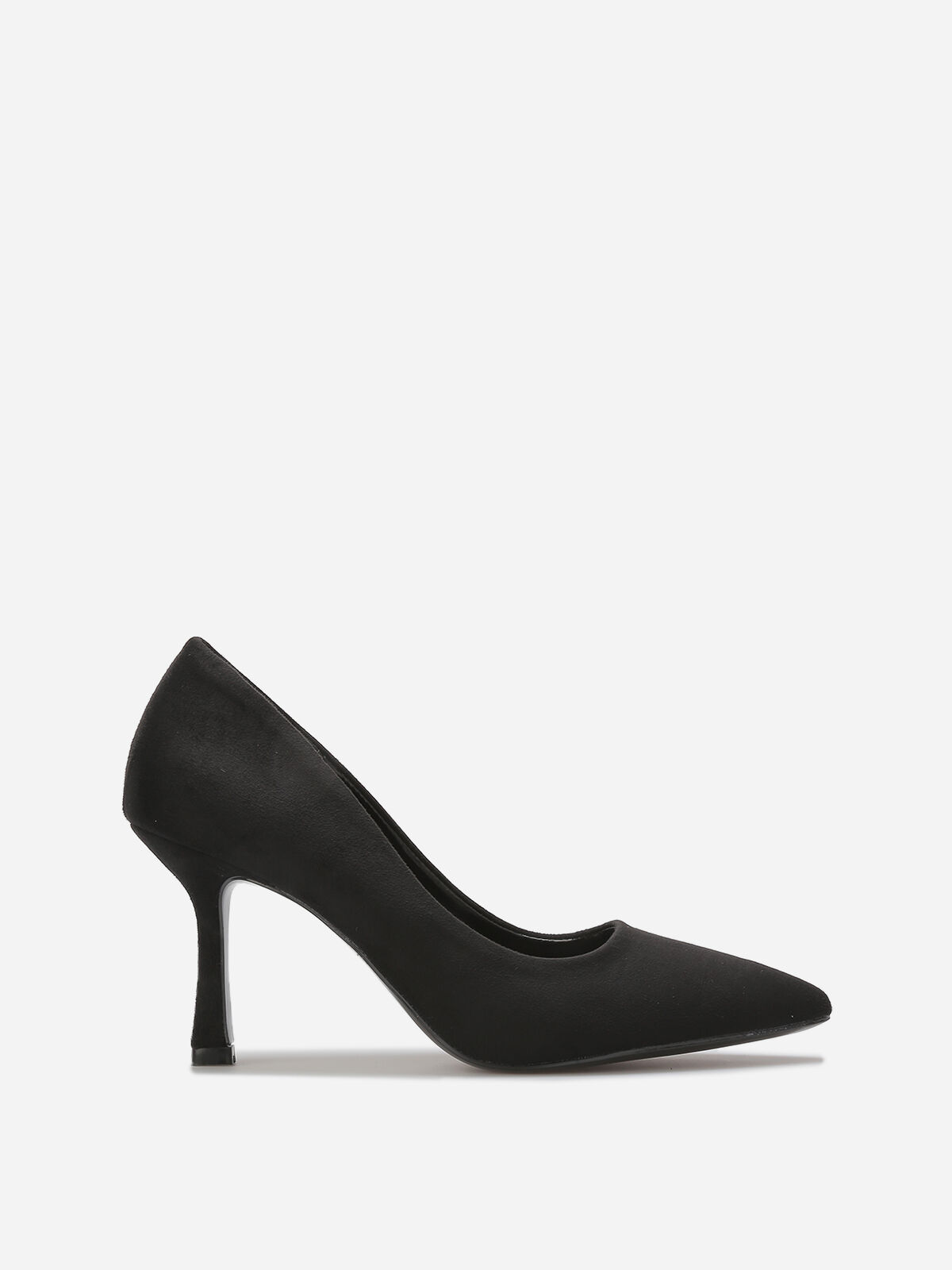 Escarpins pointus en suédine- Noir