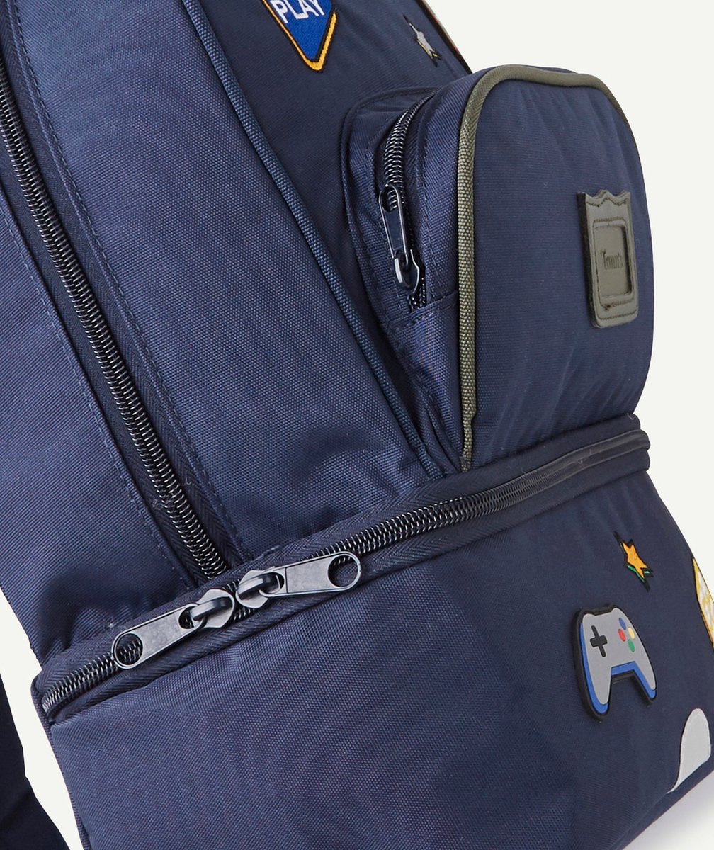 TANN'SLE SAC À DOS BLEU AVEC COMPARTIMENT ISOTHERME ET PATCHS