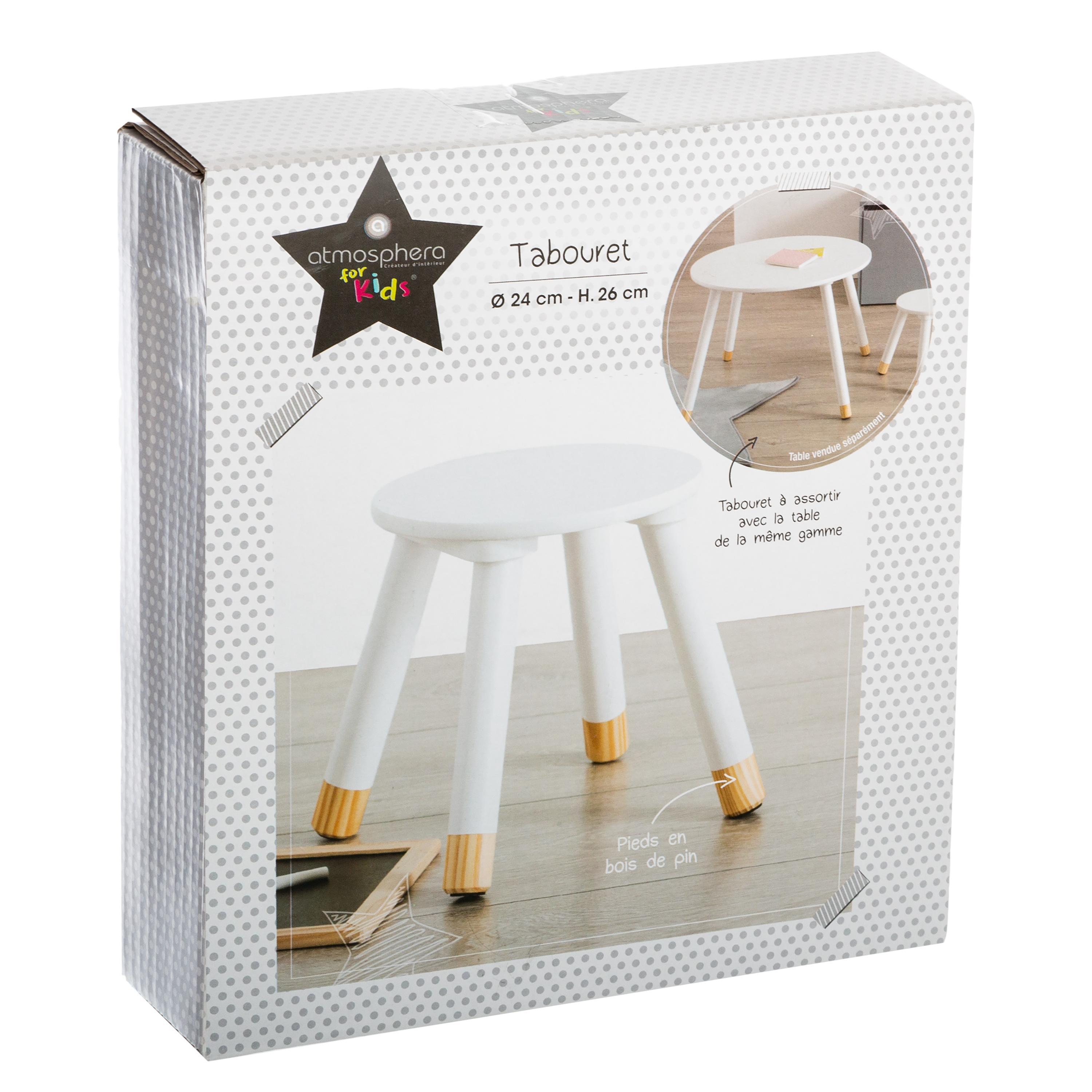 TABOURET DOUCEUR BLANC