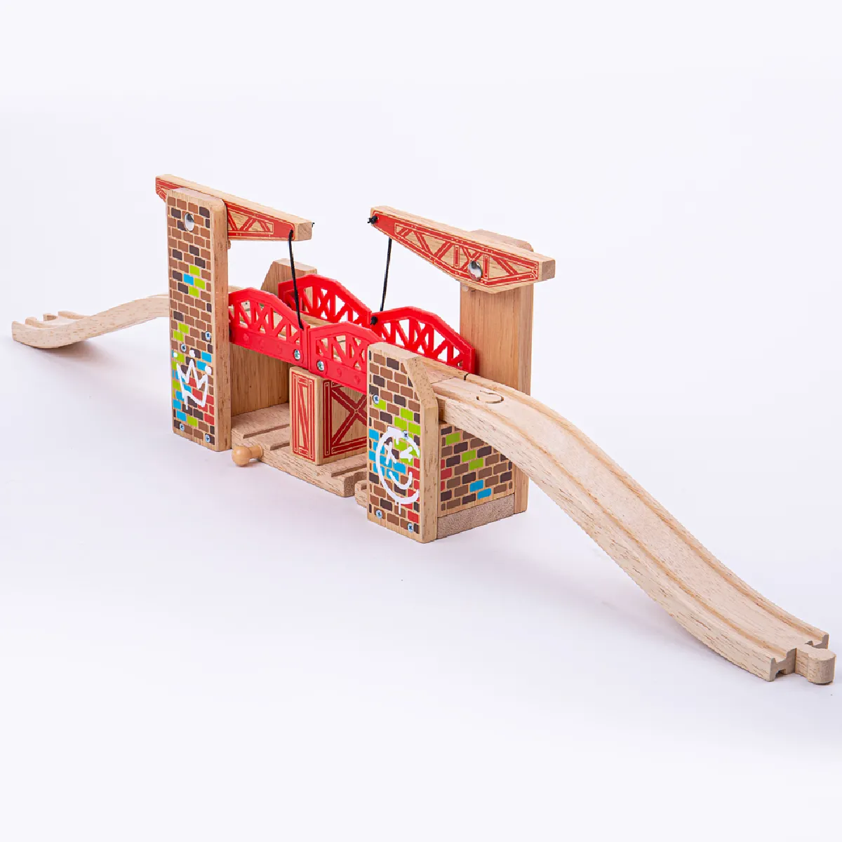 Bigjigs Rail Pont graffiti double levage
