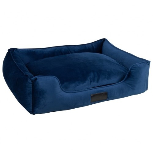 Cama azul para cachorro