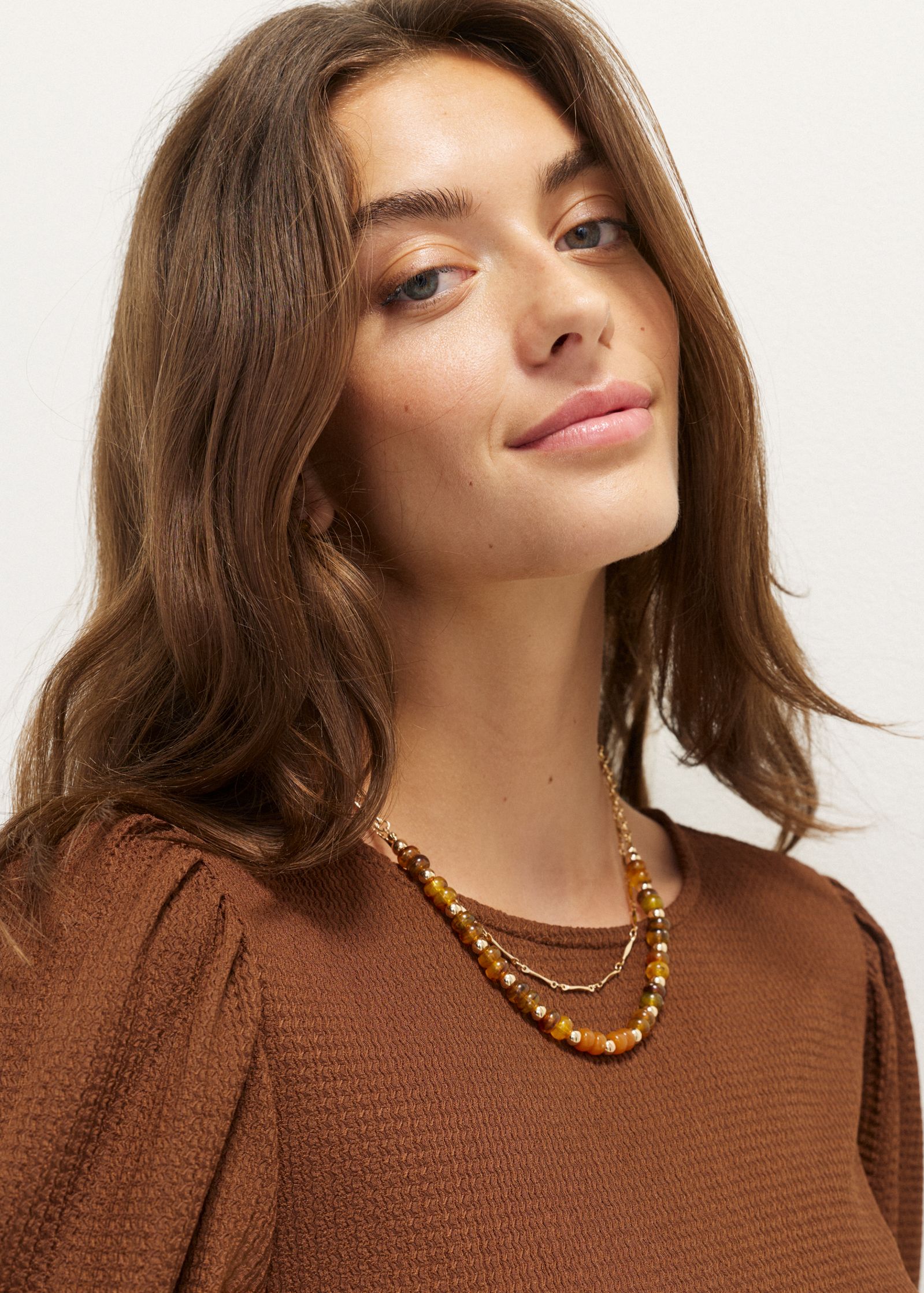 Gelaagde ketting met kralen