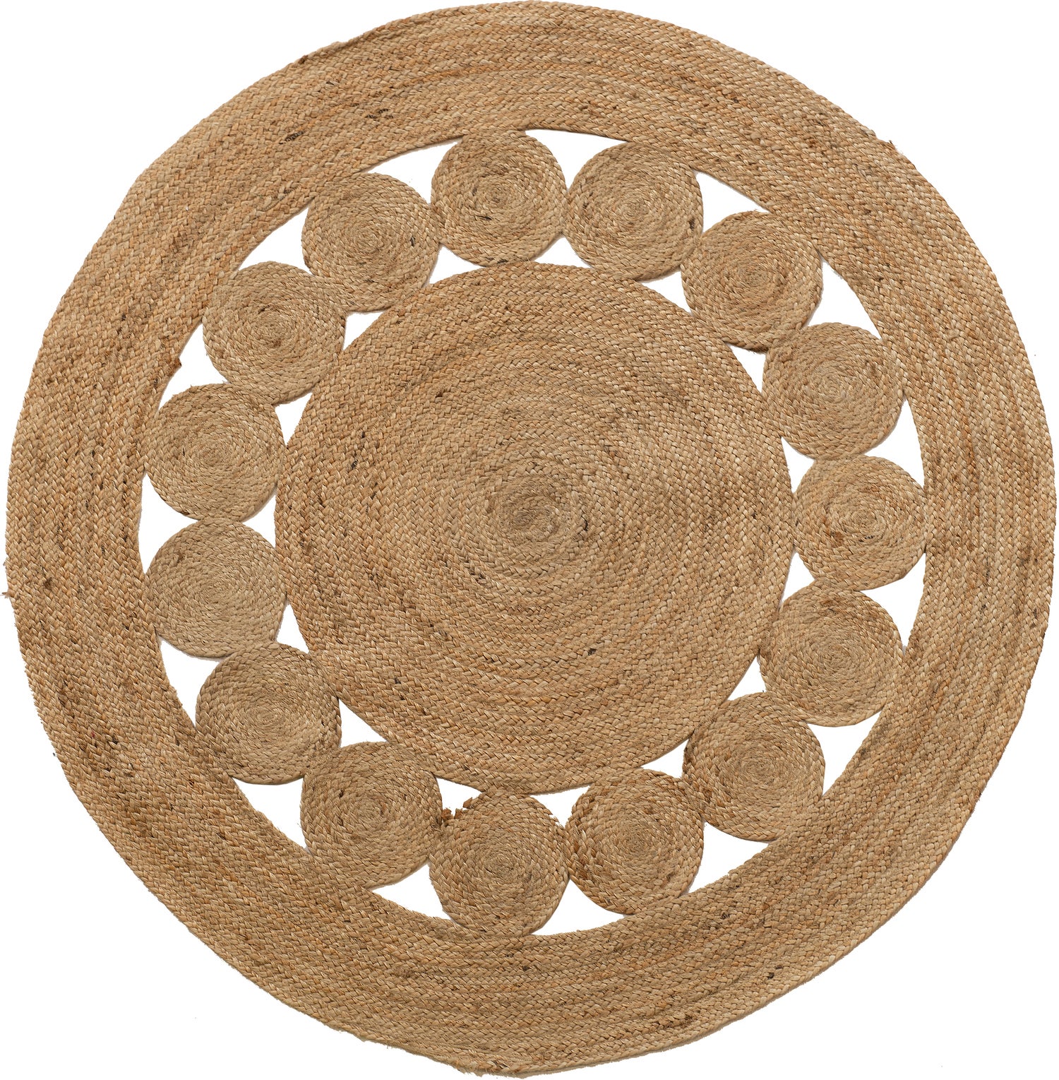 Intratuin vloerkleed Flora naturel D 150 cm