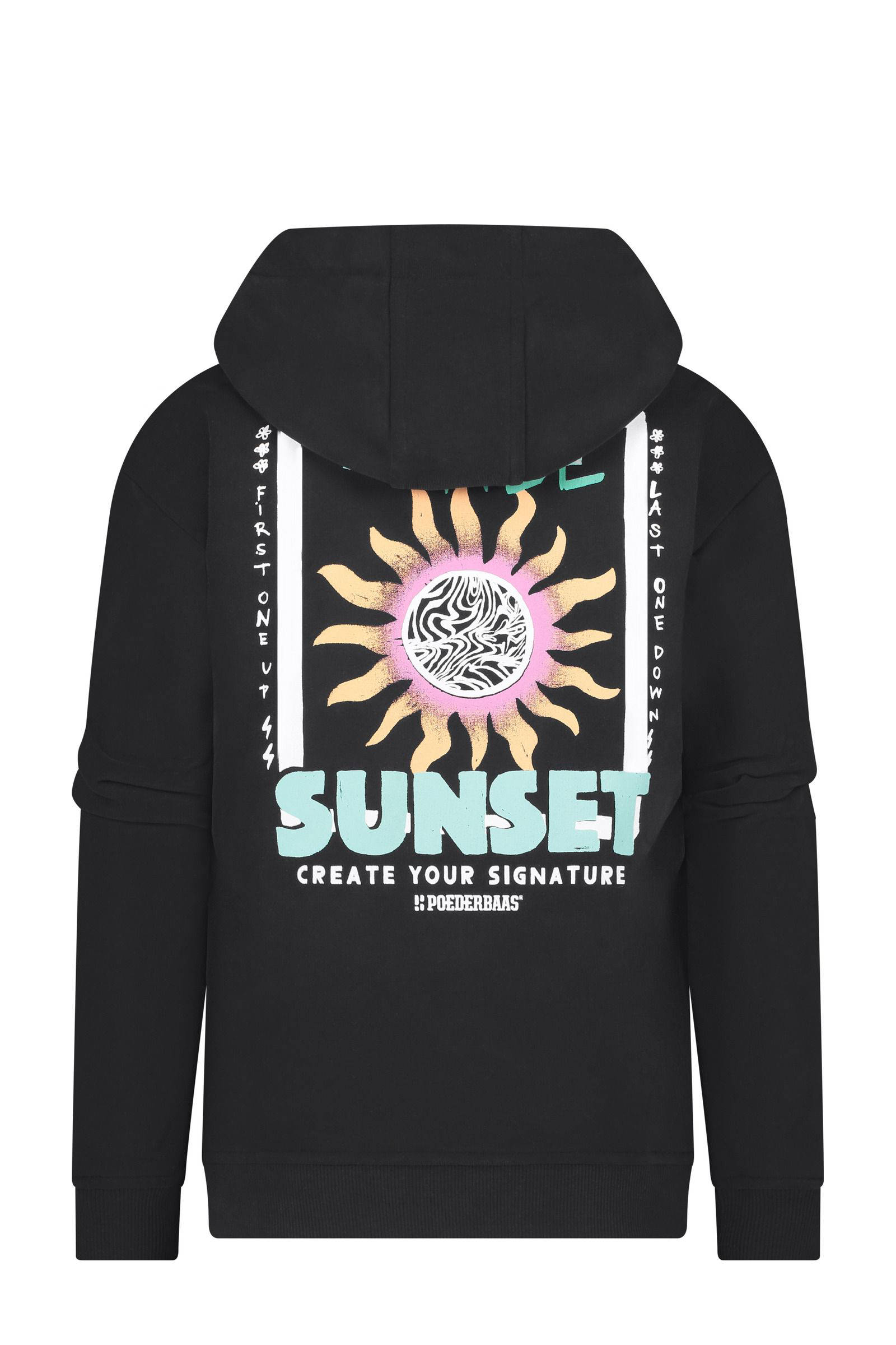 Poederbaas hoodie Arty zwart