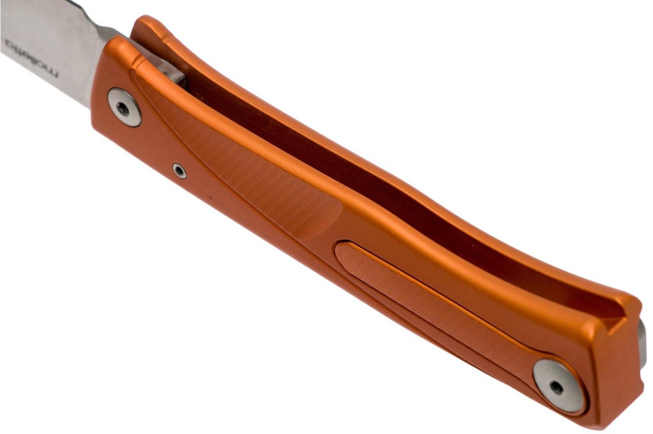 LionSteel Thrill orange aluminum integral slipjoint zakmes