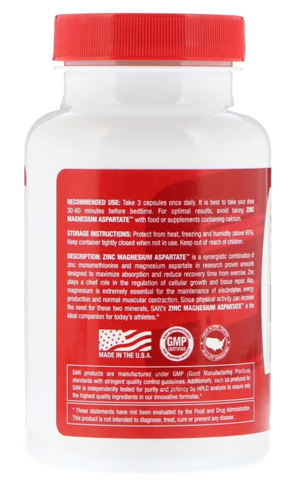 SAN Nutrition Zinco e Aspartato de Magnésio 90 Cápsulas